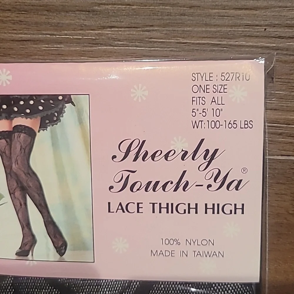 Sheerly Touch Ya Lace Thight High New